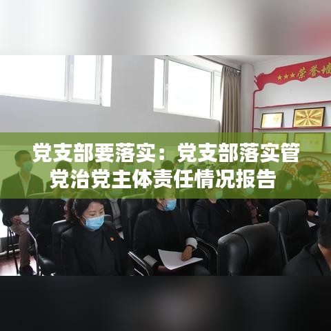 党支部要落实：党支部落实管党治党主体责任情况报告 