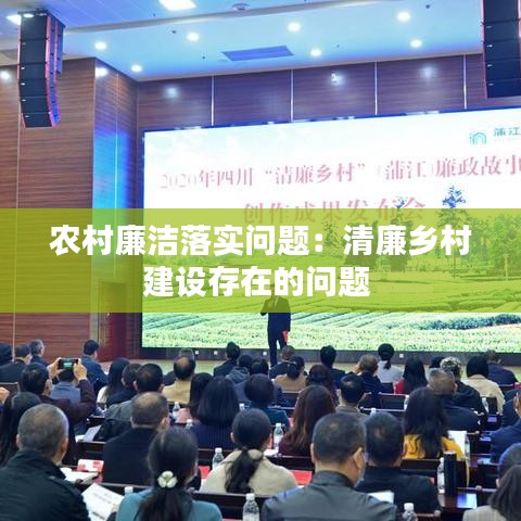 农村廉洁落实问题：清廉乡村建设存在的问题 
