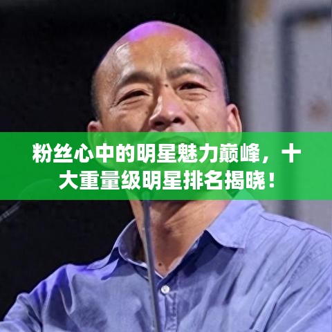 粉丝心中的明星魅力巅峰，十大重量级明星排名揭晓！