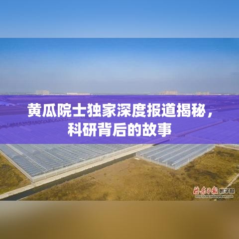 黄瓜院士独家深度报道揭秘，科研背后的故事