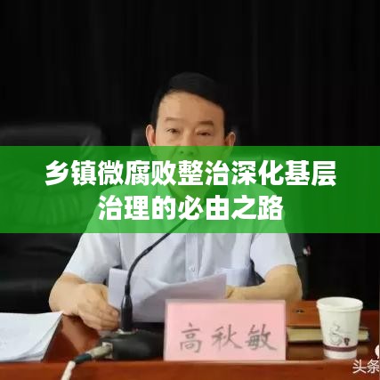 乡镇微腐败整治深化基层治理的必由之路