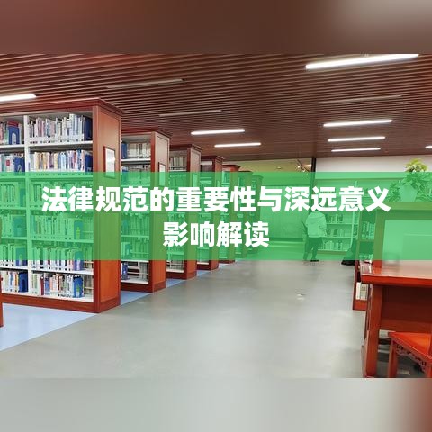 法律规范的重要性与深远意义影响解读