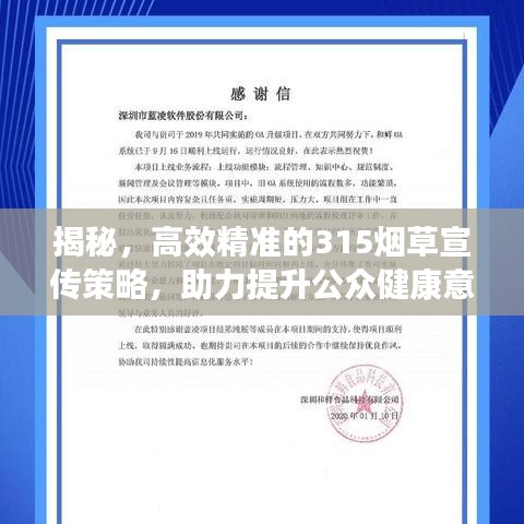 揭秘，高效精准的315烟草宣传策略，助力提升公众健康意识！