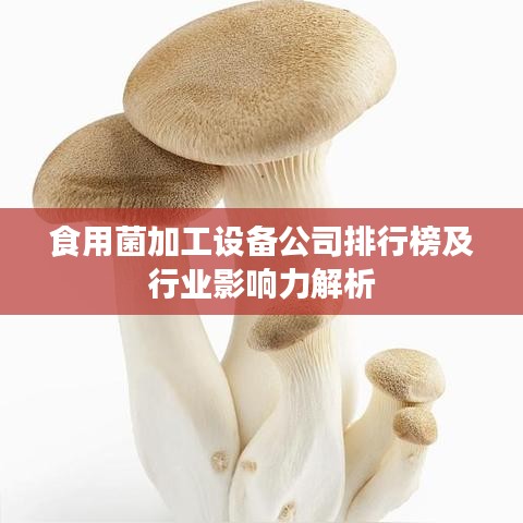 食用菌加工设备公司排行榜及行业影响力解析