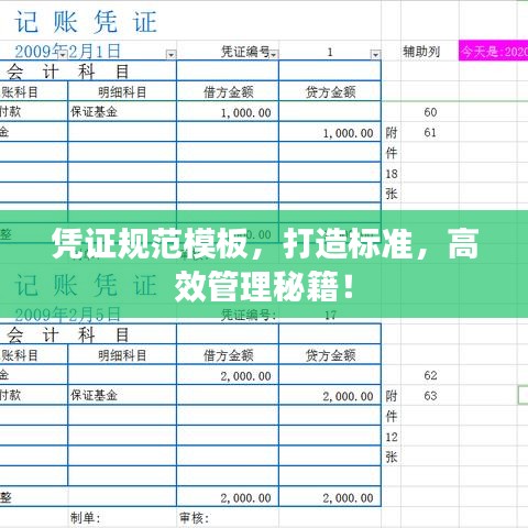 凭证规范模板，打造标准，高效管理秘籍！